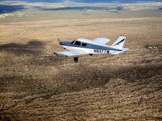 Sean picture - Ray and Sean flying in N8483R