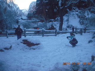 89 7ex. Zion National Park trip - Sheri taking a picture of Luiz