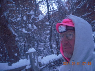 12 7f1. Zion National Park trip - Riverwalk pre-dawn hike - Adam