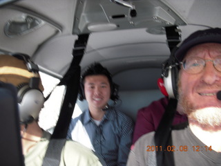 Adam, Elizabeth, and Dave flying in N8377W