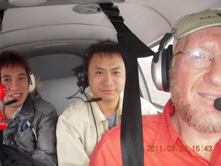 Sky Harbor fly-in - Norbert and Casey and Adam flying in N8377W