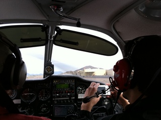 Sky Harbor fly-in - Sean, Norbert, Casey, and part of Adam flying in N8377W