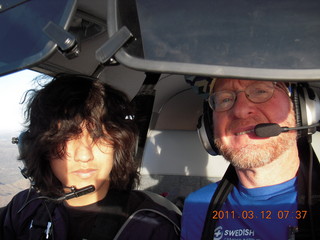 Deep, Dijiang, and Adam flying in N8377W