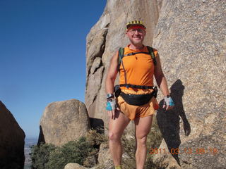 Moab trip - Needles - Confluence Overlook hike - Adam + view