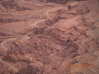 58 7j8. Anticline Overlook - dirt road below