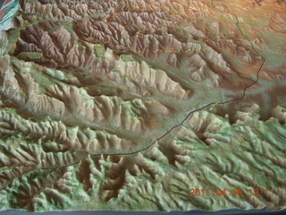 170 7j8. Canyonlands Needles - relief map in visitors center