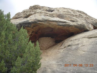 178 7j8. Canyonlands Needles - Roadside Ruin hike - ancient storehouse