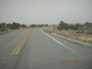 288 7j8. Canyonlands Needles drive in the haze