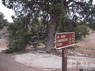 268 7j9. Dead Horse Point hike sign
