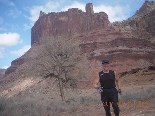 76 7ja. Mexican Mountain airstrip run - Adam (tripod)