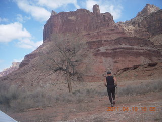 79 7ja. Mexican Mountain airstrip run - Adam (tripod)