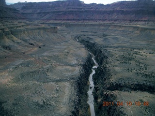 130 7ja. aerial - Mexican Mountain to Angel Point - slot canyon