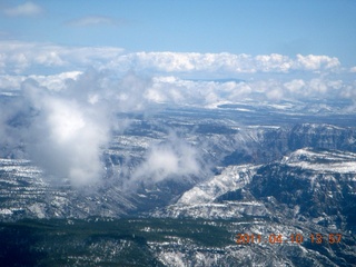 261 7ja. aerial - Sedona - snow - clouds