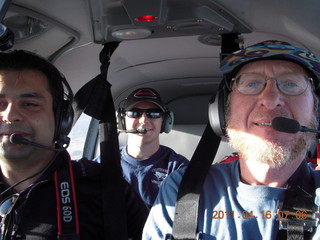 Shingo, Dijiang, and Adam flying in N8377W