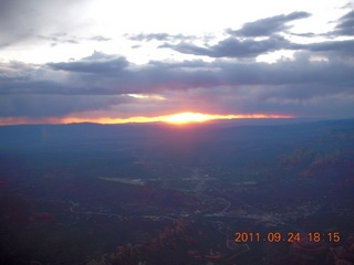aerial sunset