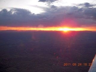 aerial sunset