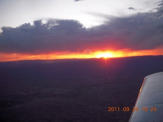 aerial sunset