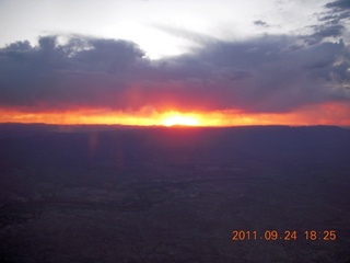 aerial sunset