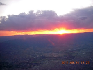 aerial sunset