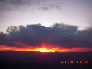 aerial sunset