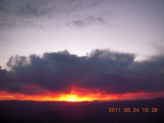 aerial sunset