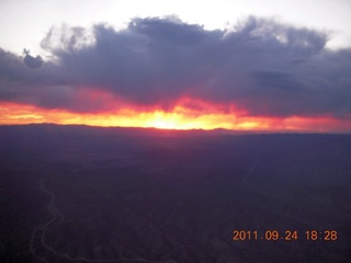 aerial sunset