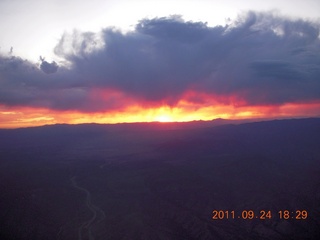 aerial sunset