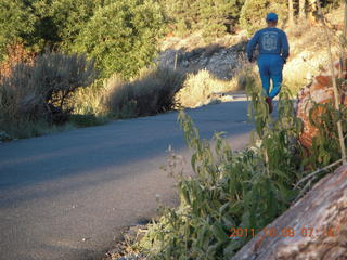 46 7q8. Big Bear (L35) run - Adam running - back  (tripod)