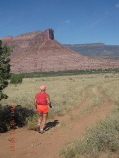 268 7qa. Hubbard-Gateway airstrip run - Adam running - back