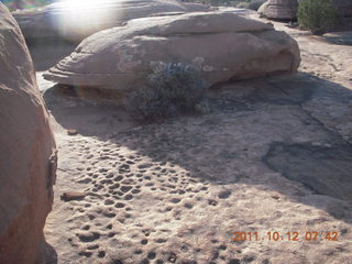 51 7qc. Dead Horse Point hike - Big Horn - funny rock patterns