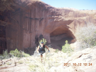 133 7qc. Canyonlands National Park - Alcove Springs - Adam (tripod)