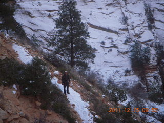 165 7sf. Zion National Park - Shaun on Cable Mountain hike - Observation Point hike