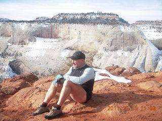 210 7sf. Zion National Park - Observation Point hike - summit - Adam