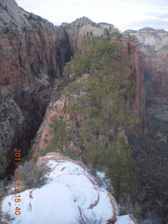456 7sf. Zion National Park - Angels Landing hike - above Refrigerator Canyon