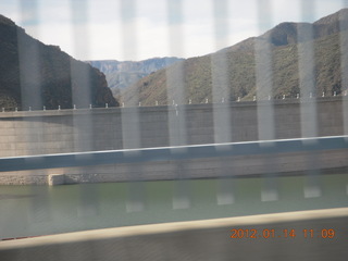 drive to Grapevine - dam seen from bridge