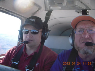 Gokce, Olga, Adam flying in N8377W