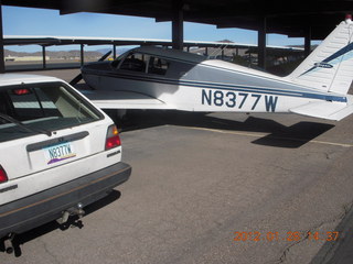 beth's Sunday zion-trip pictures - Adam's n4372j license plate