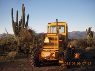 Bouquet Ranch - big yellow machine (grader?)