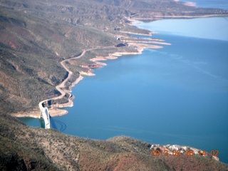 aerial - bridge at Roosevelt Lake