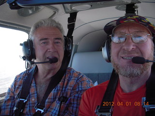 Mary and Carolyn and Adam flying in N8377W