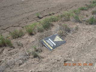 24 7ww. Polacca (P10) run - fallen AOPA security sign