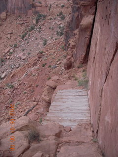 23 7x1. Canyonlands Murphy hike - wooden bridge