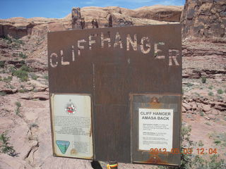 200 7x3. Harrah Pass drive back - Cliffhanger sign