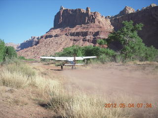 64 7x4. Mexican Mountain - airplane taking off