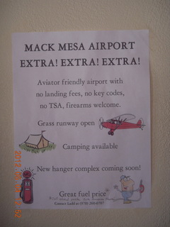 167 7x4. Caveman Ranch - Mack Mesa sign