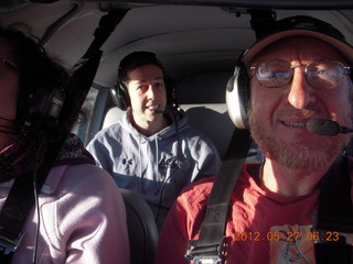 Bonnie, Ky, and Adam flying in N8377W