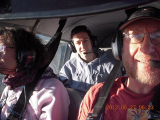 Bonnie, Ky, and Adam flying in N8377W
