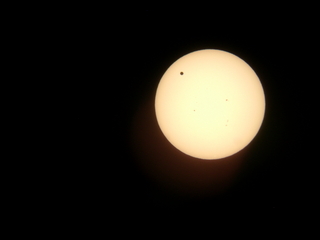 transit of Venus - Howard's pictures - the sun and Venus through a real telescope