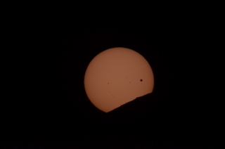 transit of Venus - Howard's pictures - sunset through a real telescope