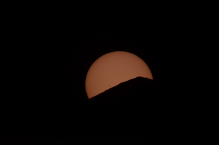 transit of Venus - Howard's pictures - sunset through a real telescope